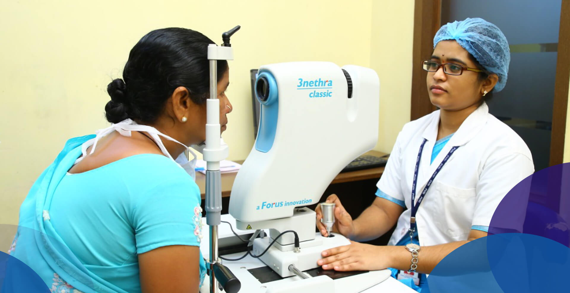 eye check at Pushpagiri eye hostpital